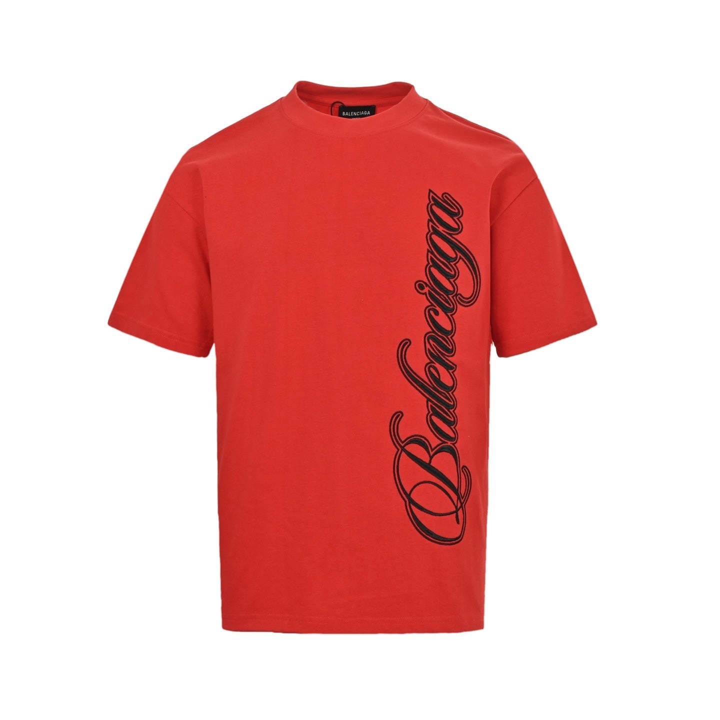 Vertical Letter Embroidered T-shirt