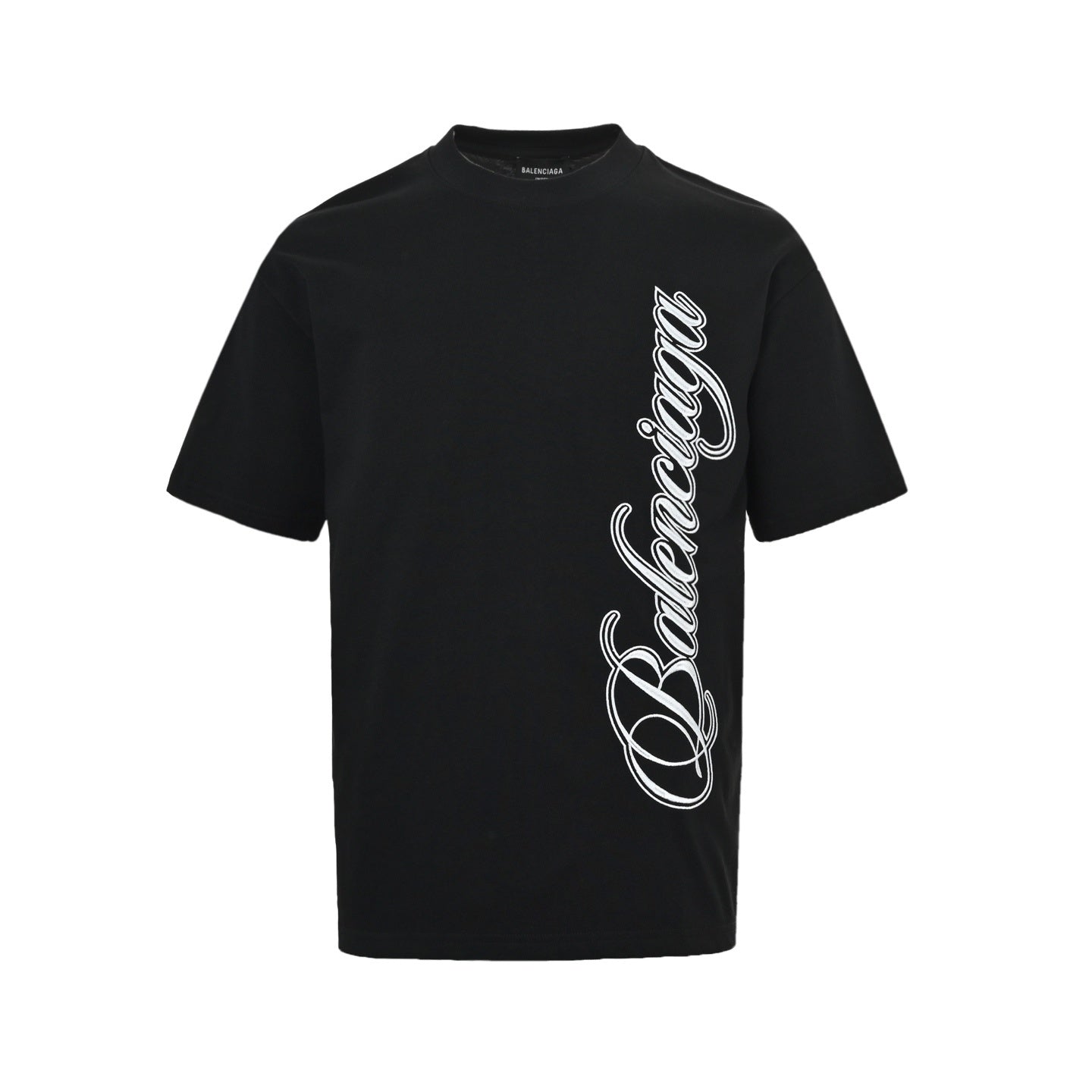 Vertical Letter Embroidered T-shirt