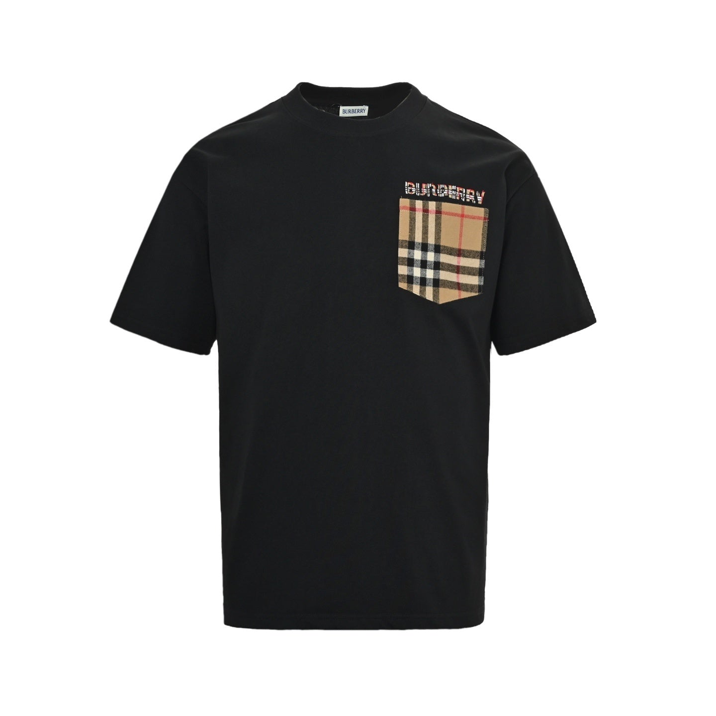 Plaid Embroidered Letter T-shirt