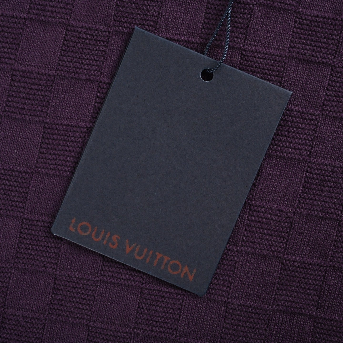 Embroidered Checkered Knit T-shirt