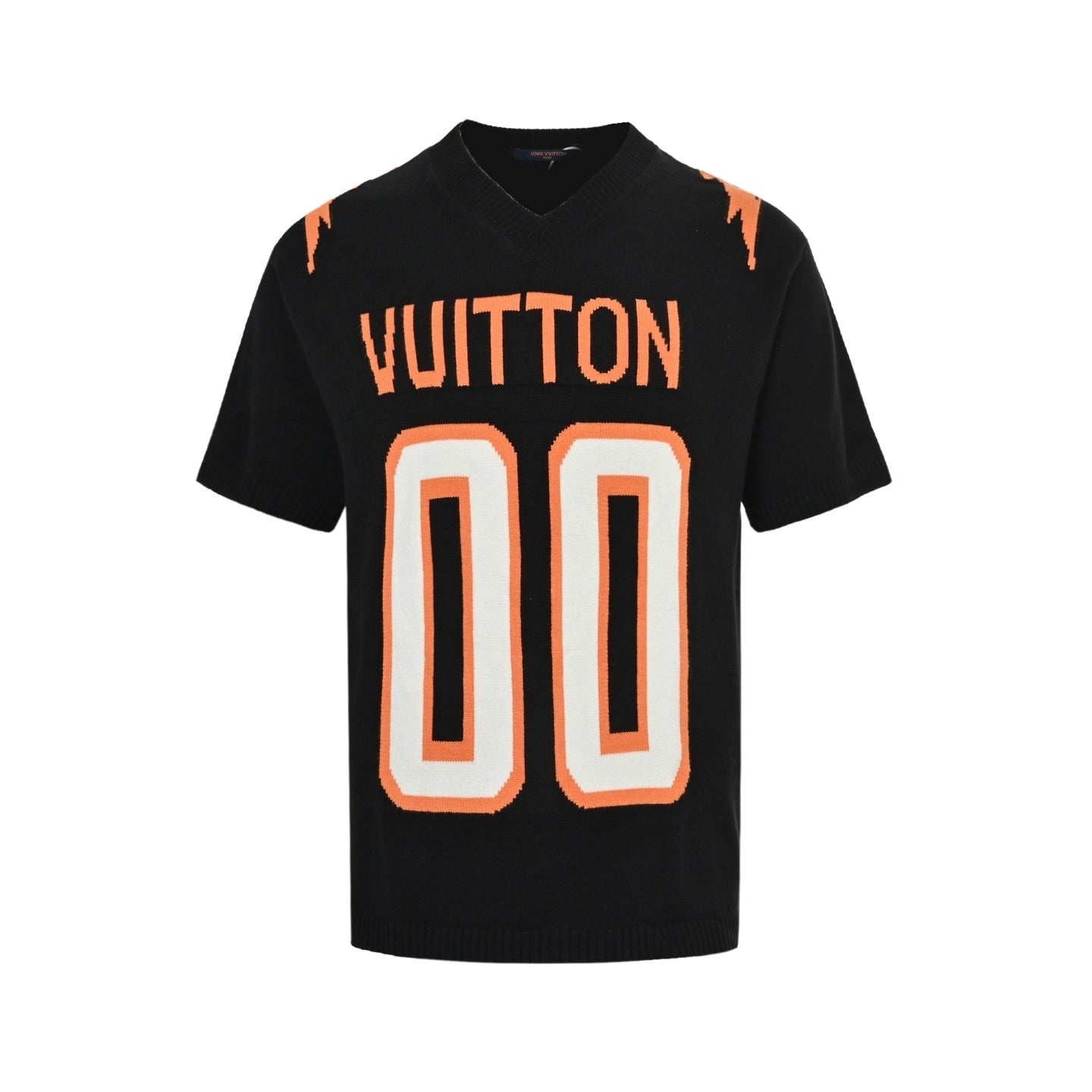 No. 00 Letter Jacquard Knitted T-shirt