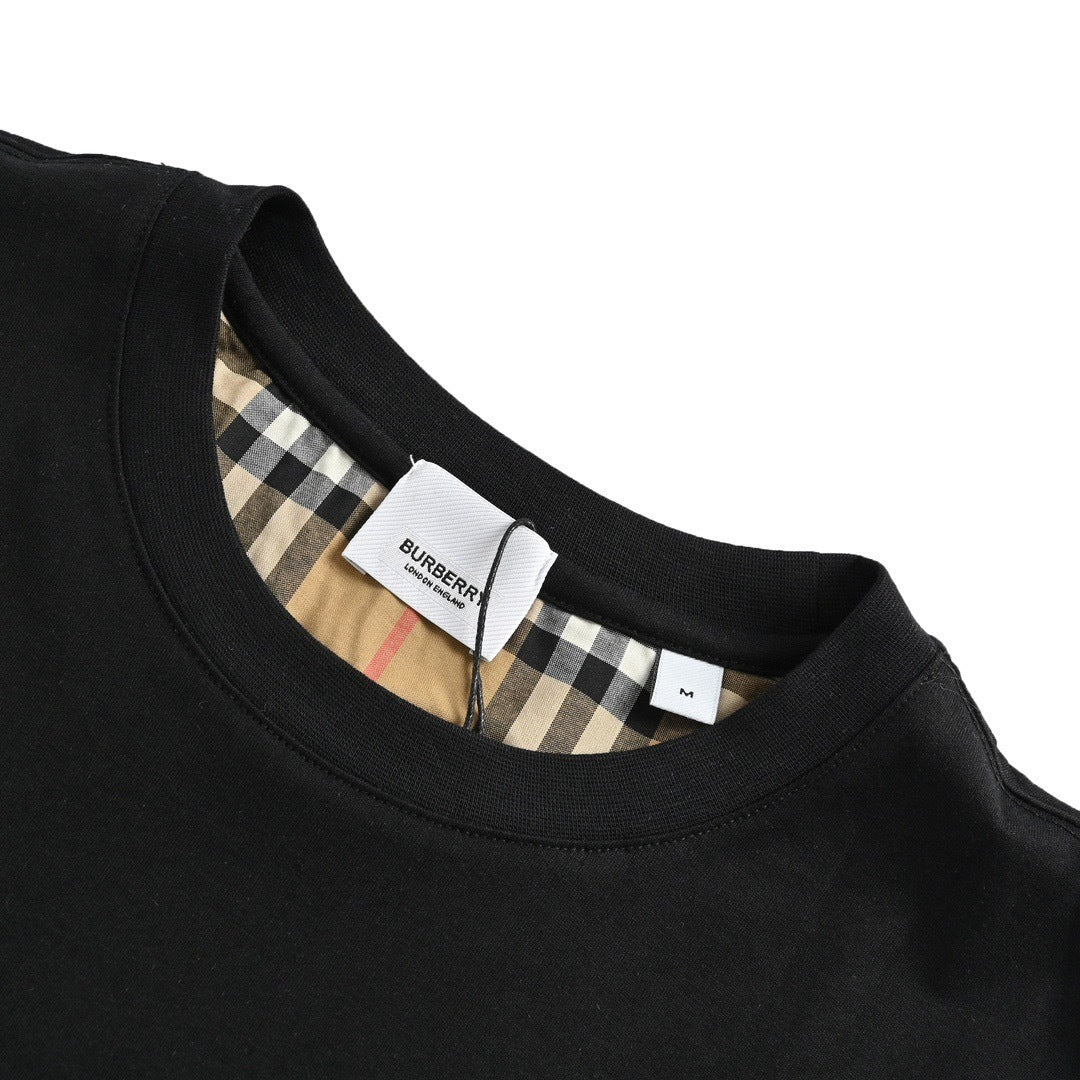 Plaid Sleeve Patchwork T-shirt