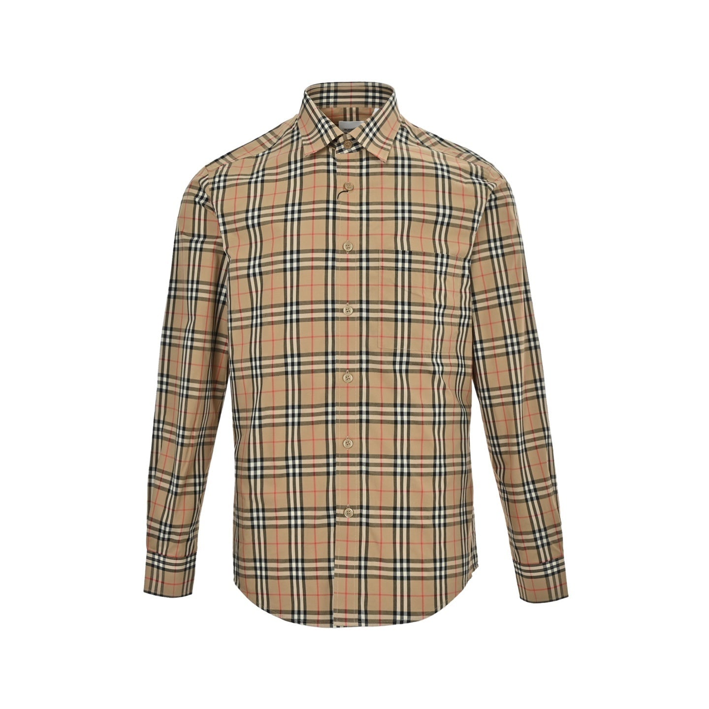 Small check cotton shirt
