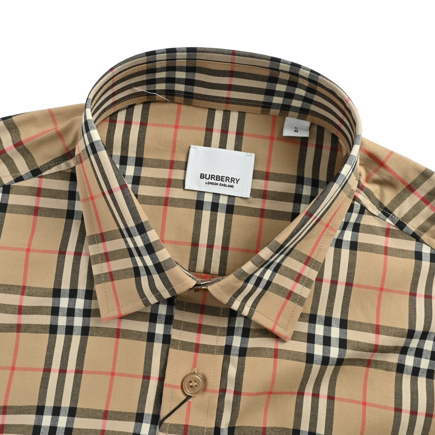 Small check cotton shirt