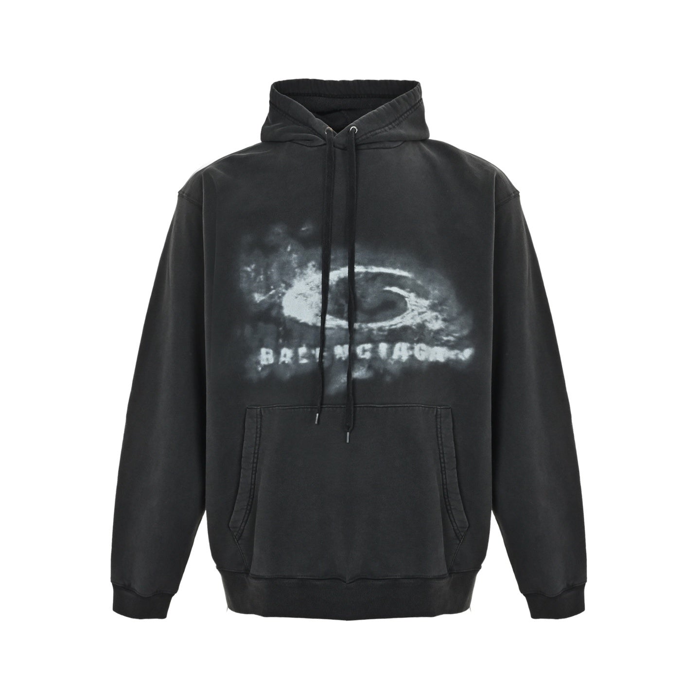 Washed Smoky Print Hoodie