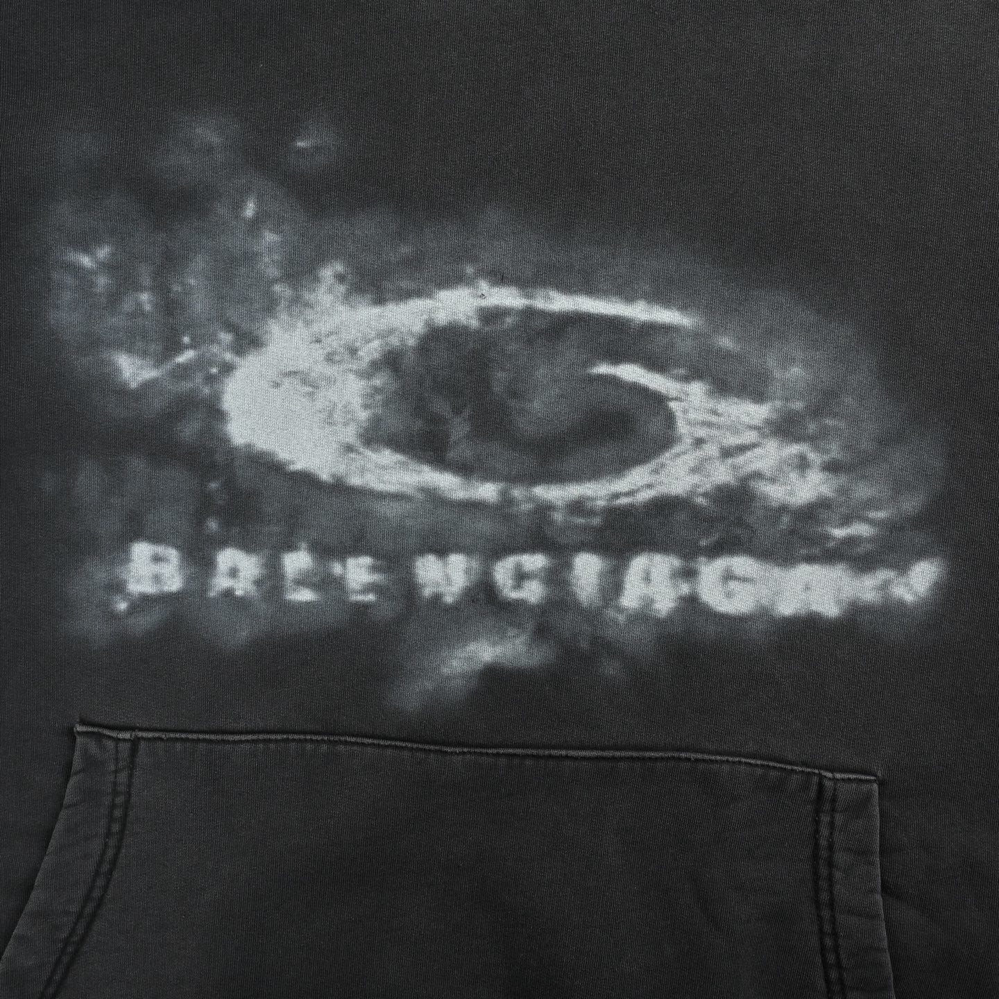 Washed Smoky Print Hoodie