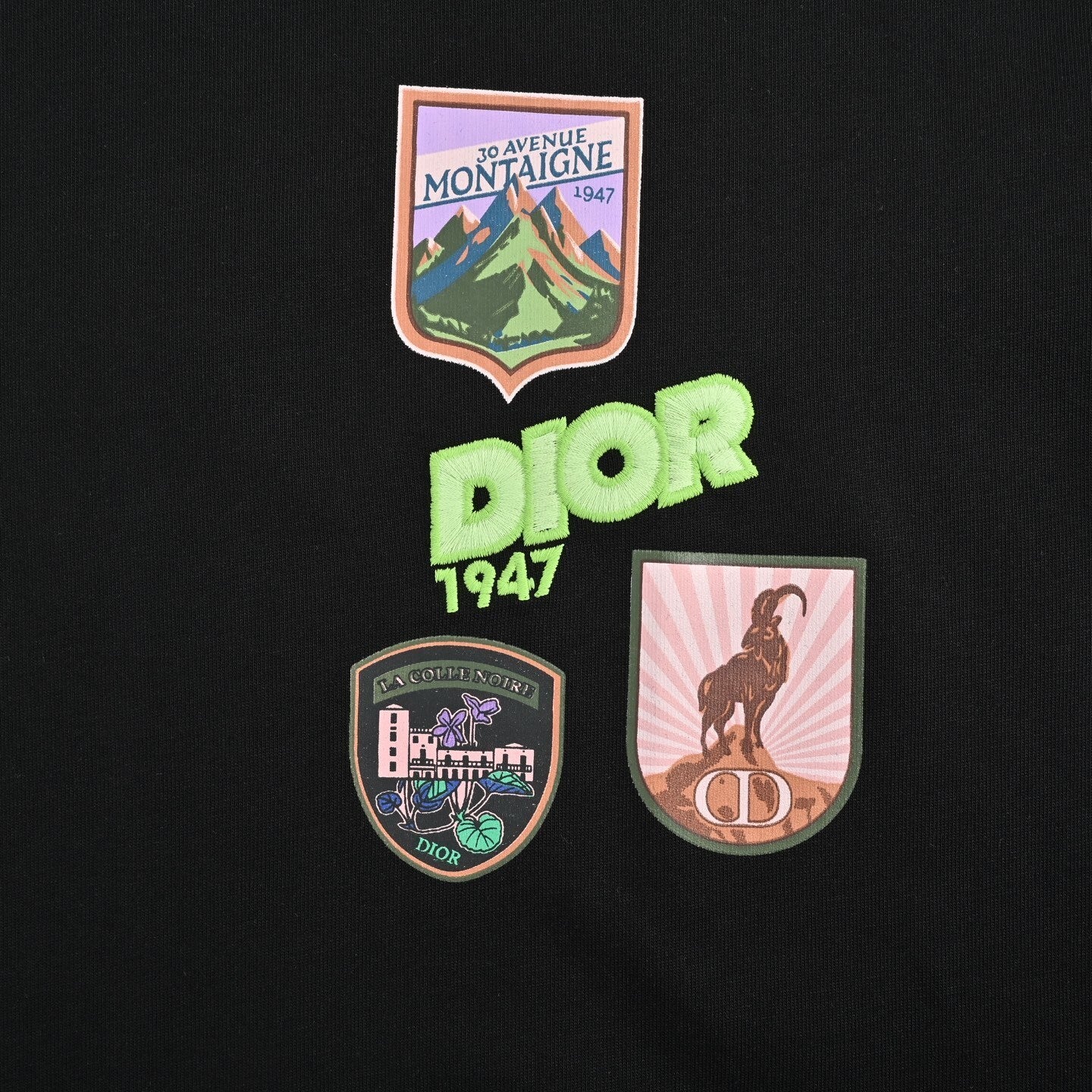 Badge Printed Embroidered T-shirt