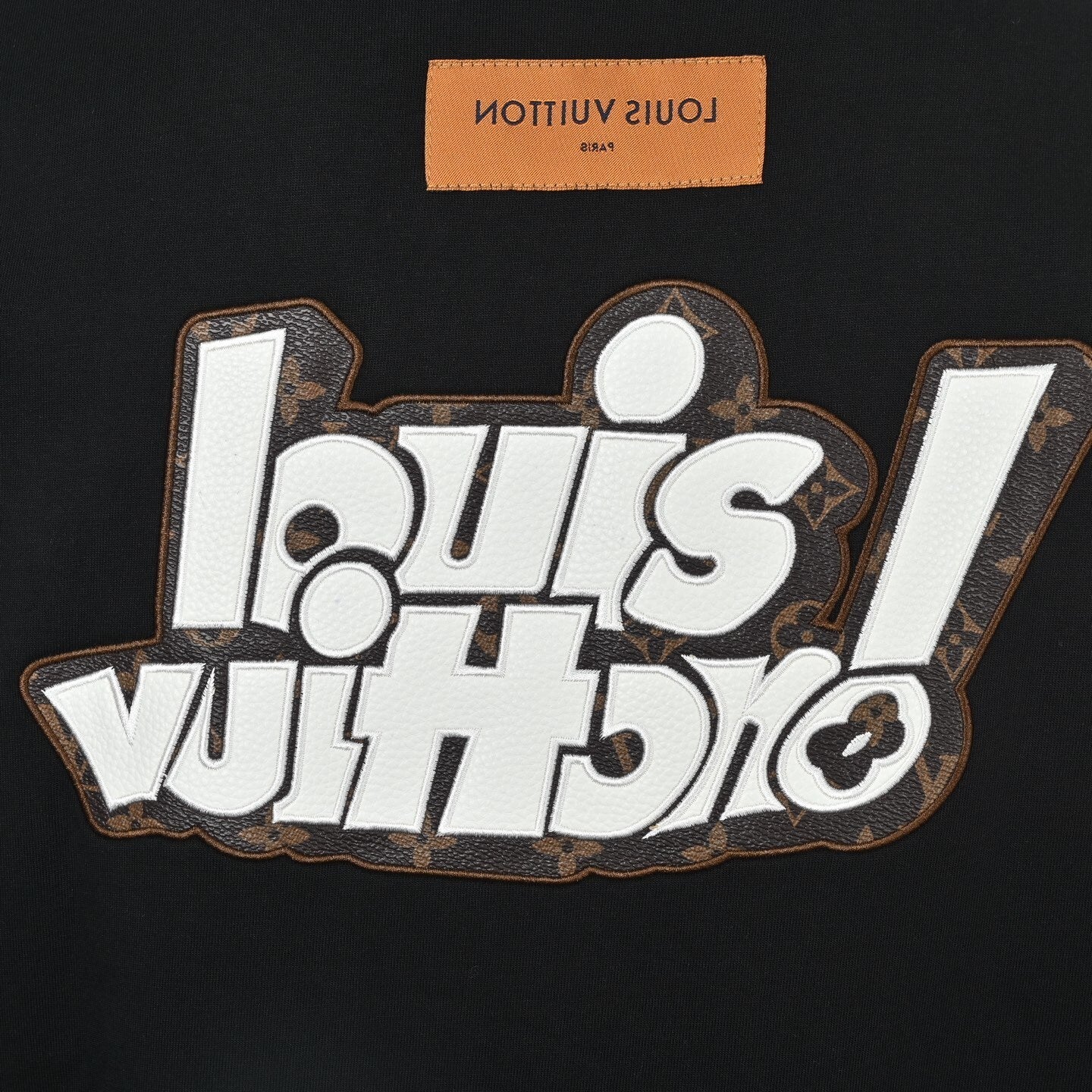 Leather Letter T-shirt