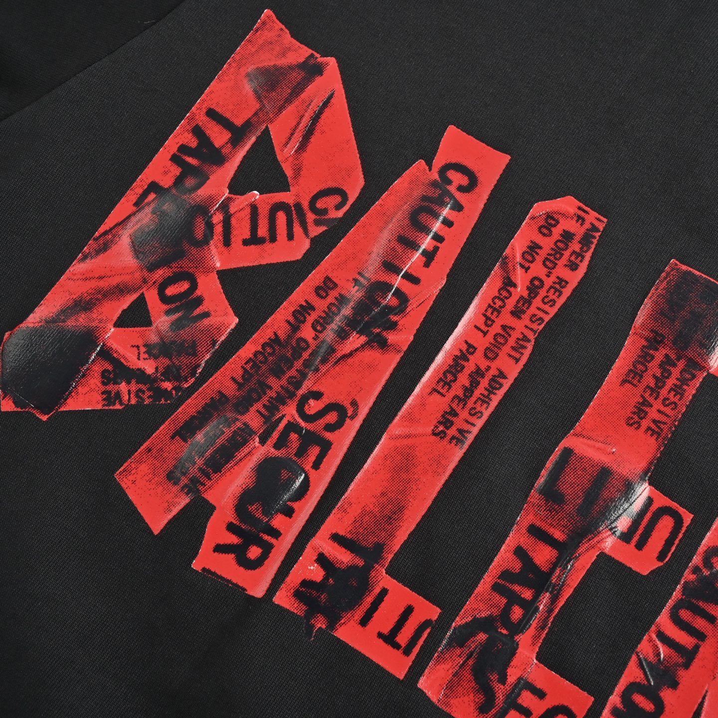 Red Tape Print T-shirt