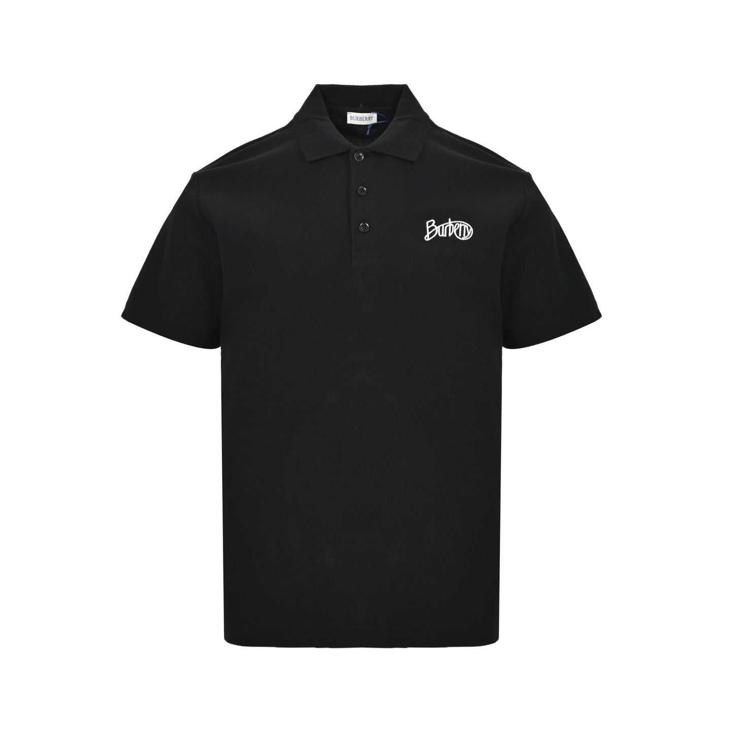 Cursive Signature Embroidered Polo Shirt
