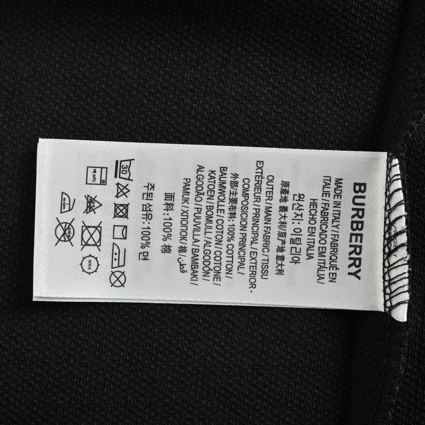 Cursive Signature Embroidered Polo Shirt