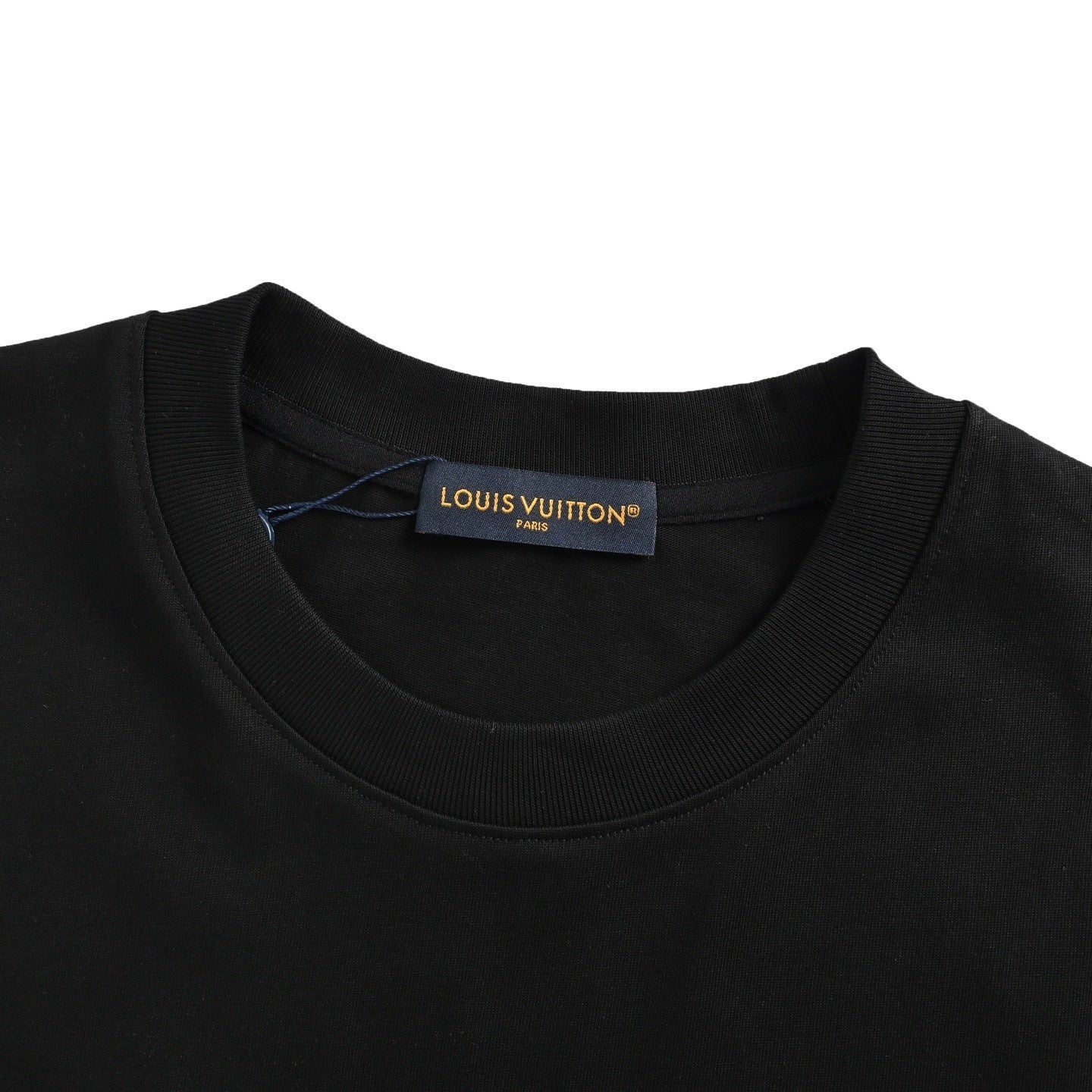 Letter print vintage leather T-shirt