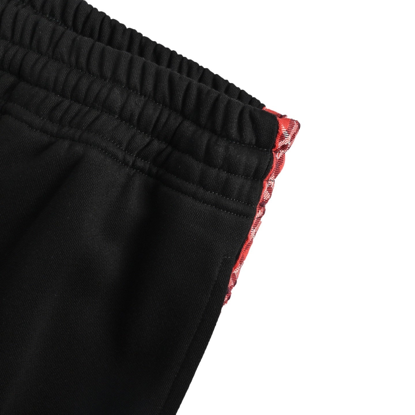 Diamond-patterned ribbon pants