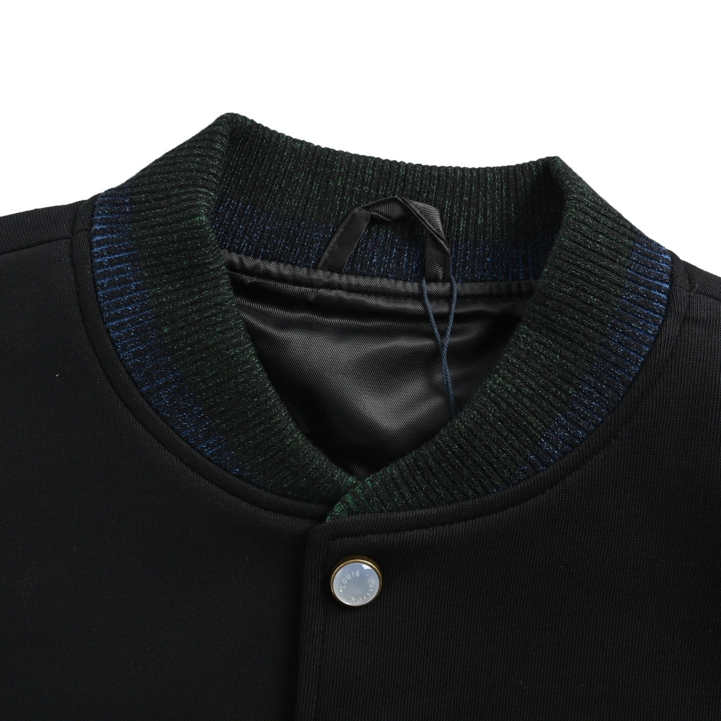 Black and White Paneled Baseball Jacket