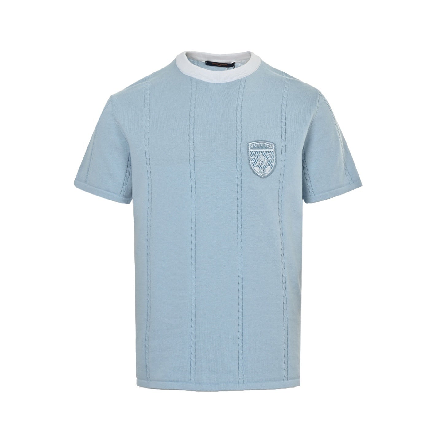 Badge Embroidered Knit T-shirt
