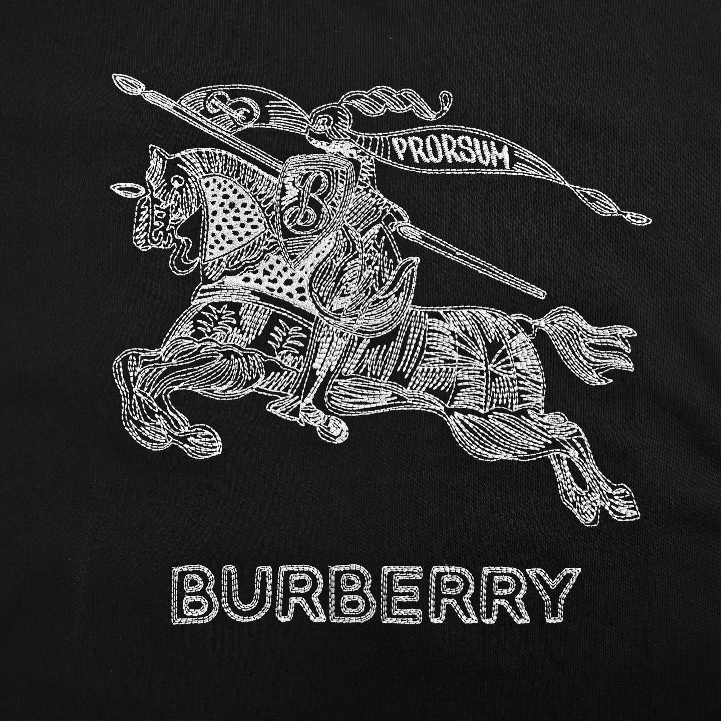 Knight War Horse Embroidered T-shirt