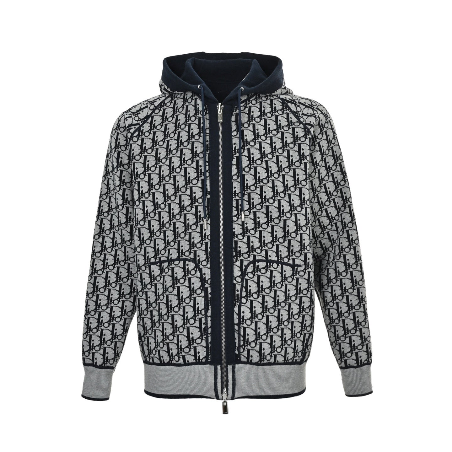 Jacquard Knit Cashmere Reversible Coat