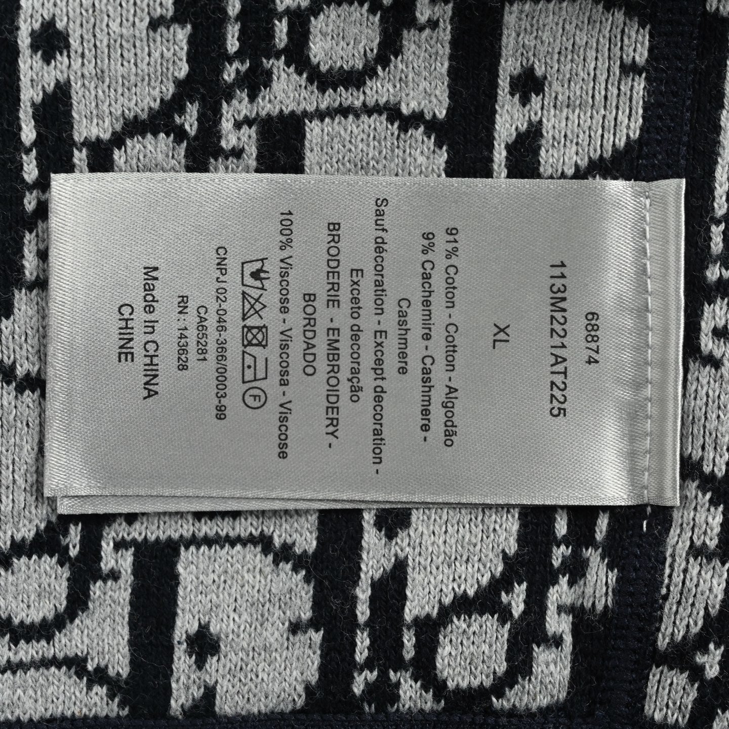 Jacquard Knit Cashmere Reversible Coat