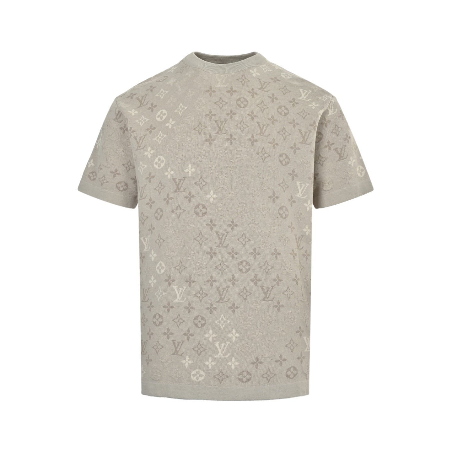 Gradient jacquard knit T-shirt
