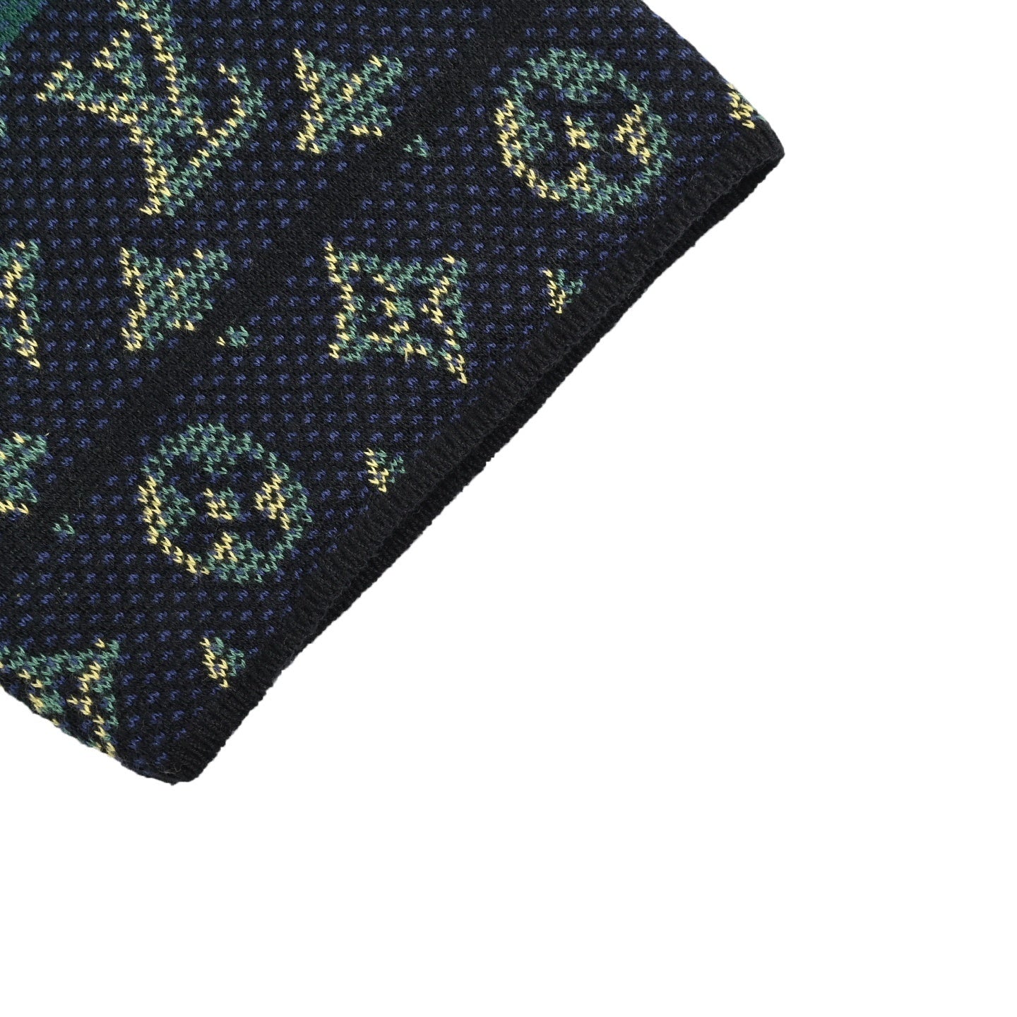 Color-block jacquard knit short sleeve