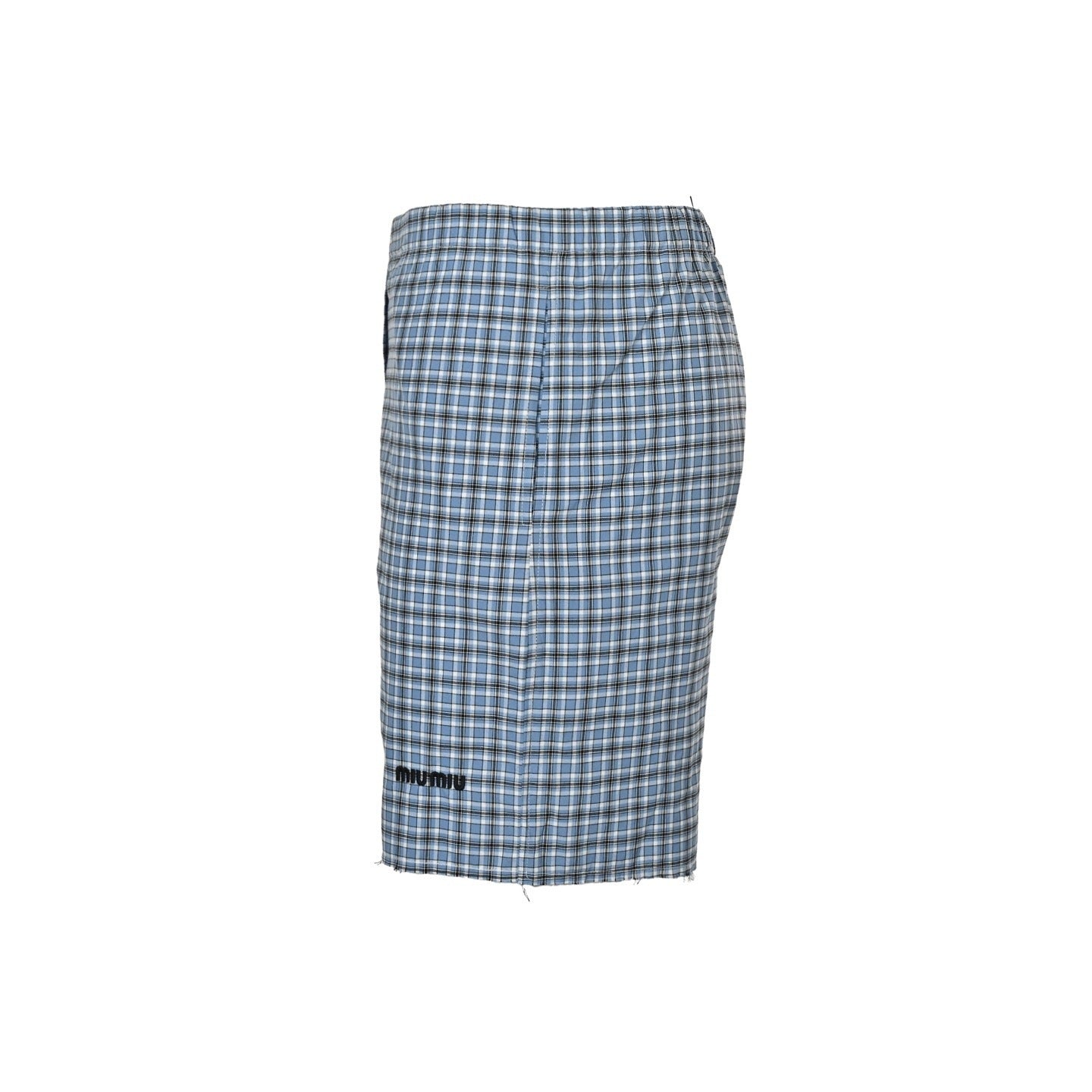 Embroidered Small Plaid Shorts