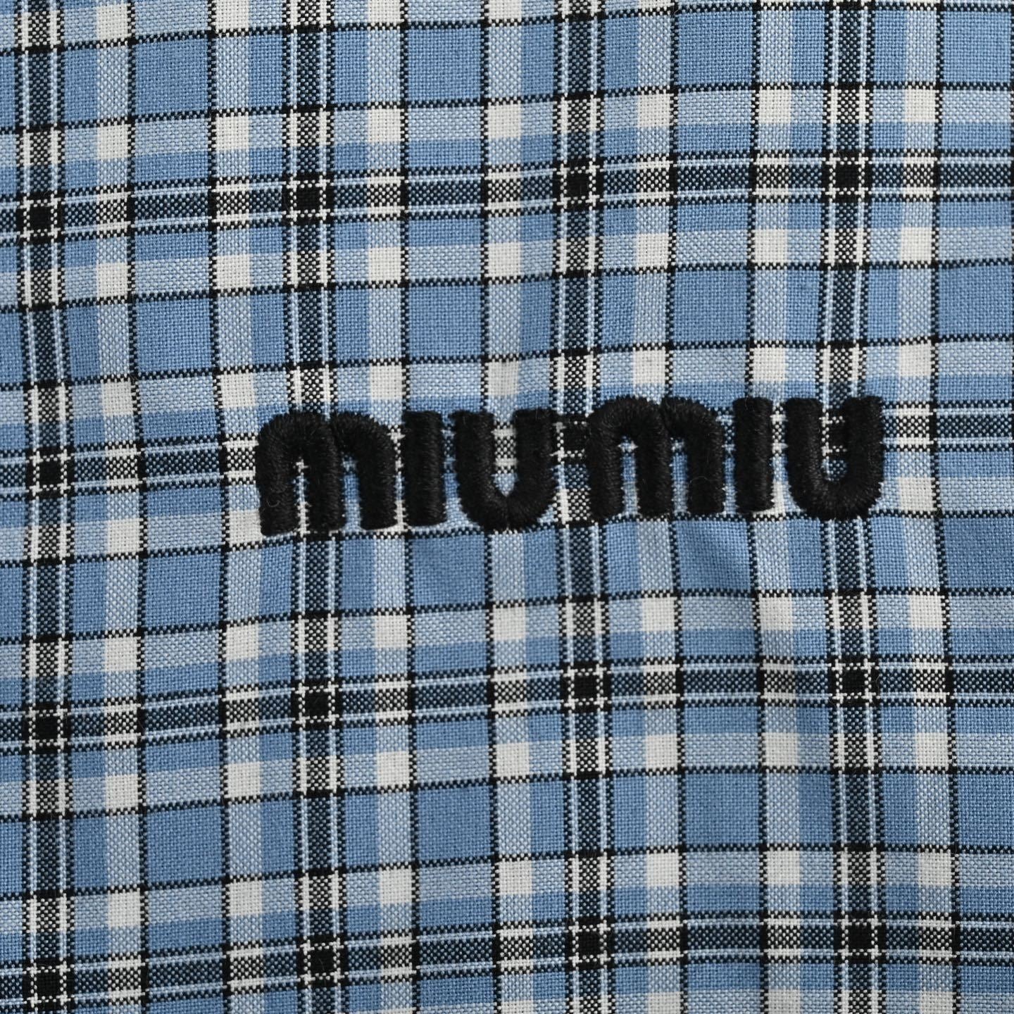 Embroidered Small Plaid Shorts