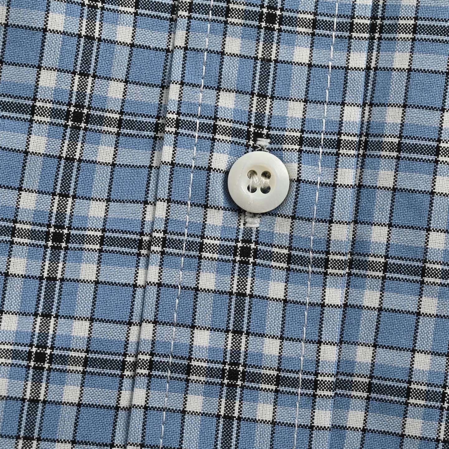 Embroidered Small Check Plaid Shirt