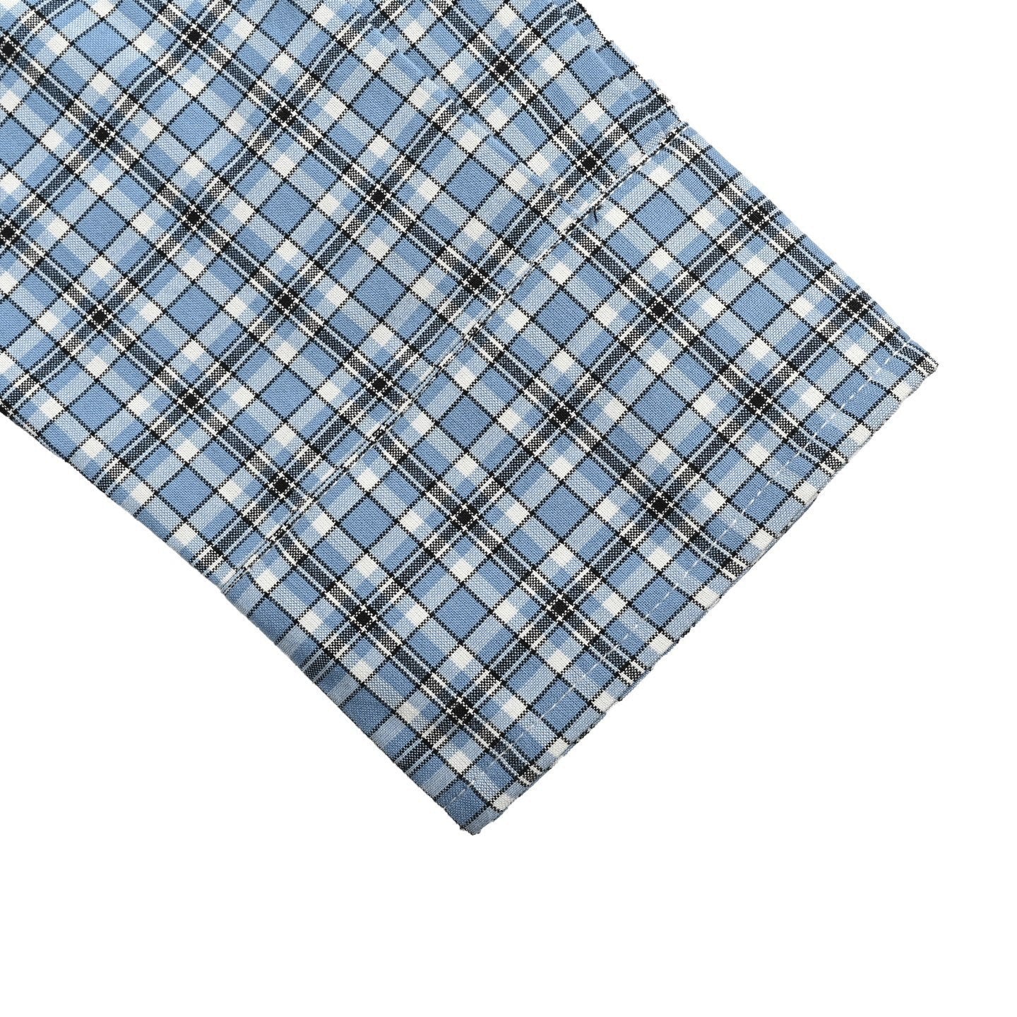 Embroidered Small Check Plaid Shirt