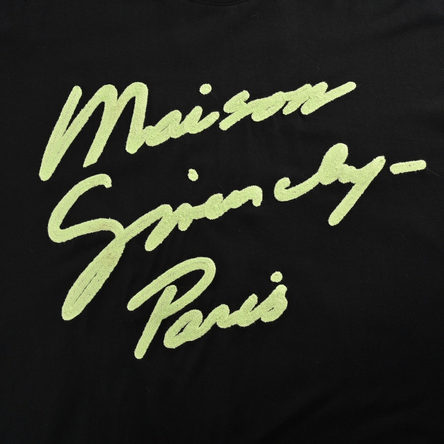 Fluorescent green letter T-shirt