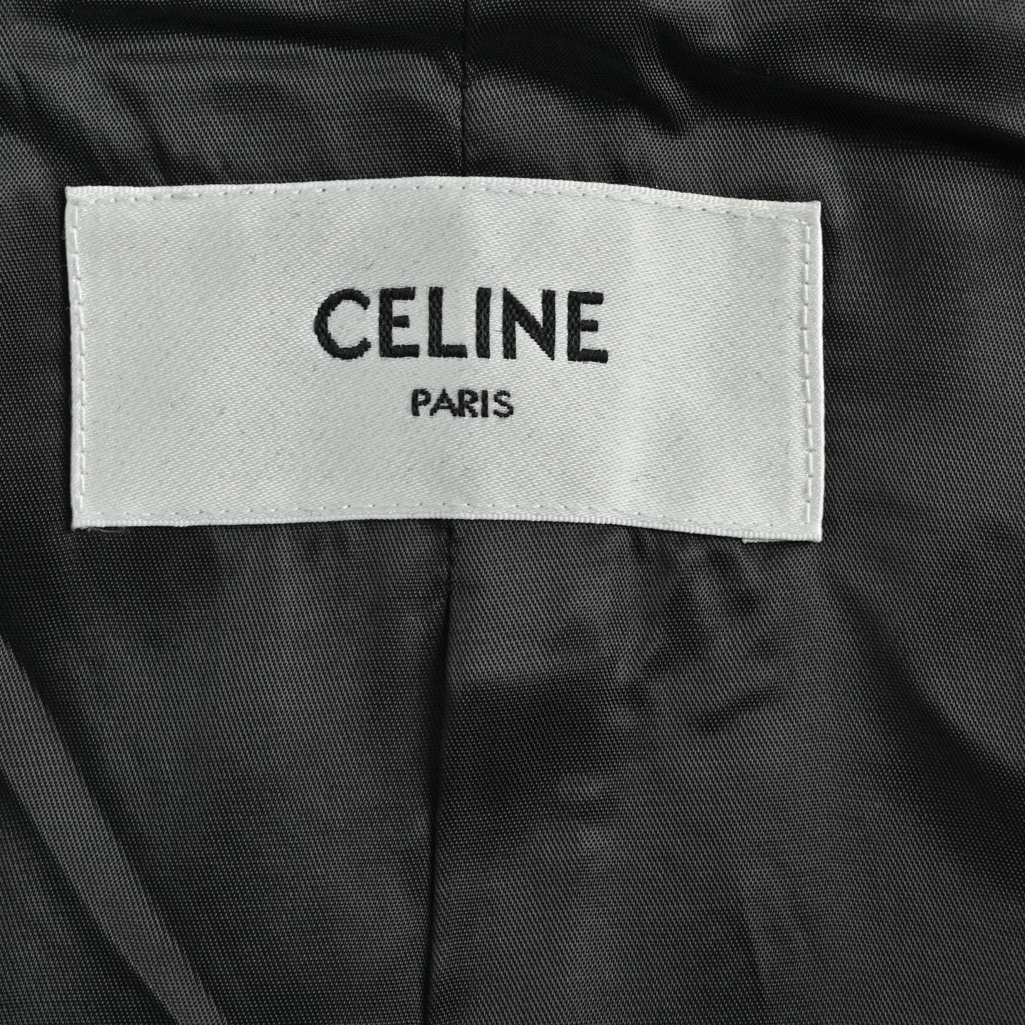 Woolen hooded coat with leather sleeves