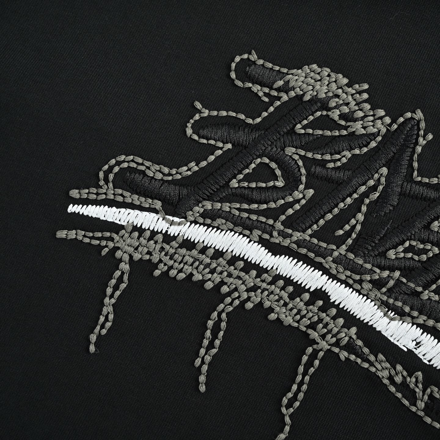 Tassel Letter Embroidered T-shirt