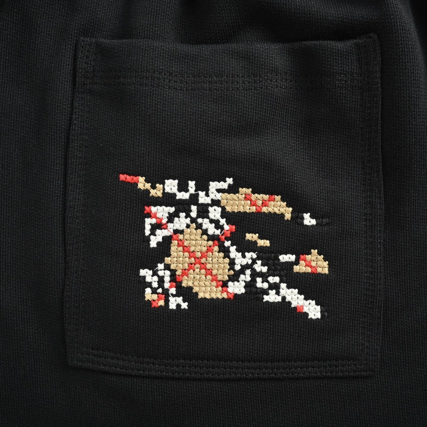 Back Pocket Cross-Stitch War Horse Shorts